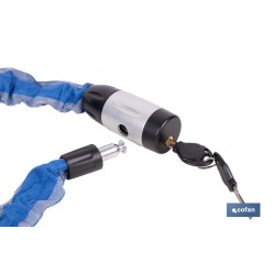CANDADO DE CADENA ACERO CEMENTADO Ø6 MM CON FUNDA DE NYLON 900 MM