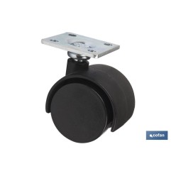 RUEDA PLASTIC Ø30MM PLACA Venta unitaria