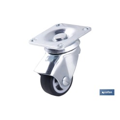 RUEDA GOMA/GRIS PLACA Ø30X18MM Venta unitaria