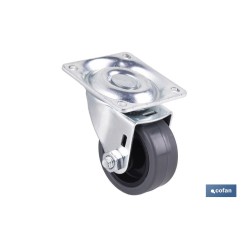 RUEDA GOMA/GRIS PLACA Ø40X18MM Venta unitaria