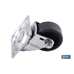 RUEDA GOMA/GRIS PLACA Ø40X18MM Venta unitaria