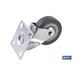 RUEDA GOMA/GRIS PLACA Ø65X21MM Venta unitaria