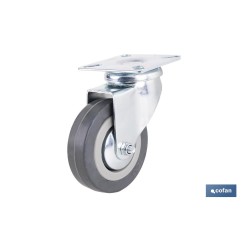 RUEDA GOMA/GRIS PLACA Ø75X22MM Venta unitaria