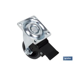 RUEDA GOMA/GRIS PLACA/FRENO Ø40X18MM Venta unitaria