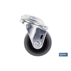 RUEDA GOMA/GRIS PASANTE Ø40X18MM Venta unitaria