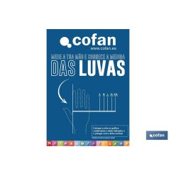PÓSTER MAGNETIZADO 297x210 mm MEDIDOR DE TAMANHO DA LUVA