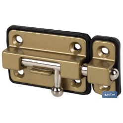 PASADOR BASE PLÁSTICO DORADO 65 MM VENTA UNITARIA