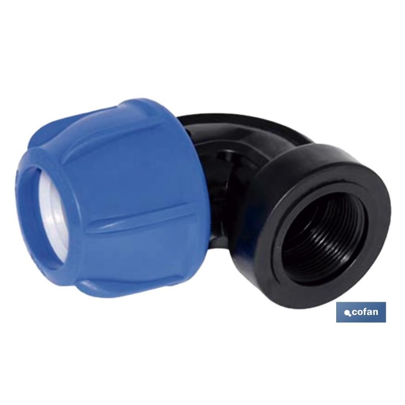 CODO 90° ROSCA HEMBRA PP PN16 50 X 2  VENTA UNITARIA