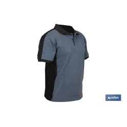 POLO BALDER ELASTANO 210 G/M2 GRIS OSCURO-NEGRO TALLA M