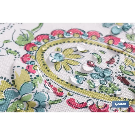 ROLLO DE HULE DISEÑO JARDÍN FLORAL 1,40 x 25 M