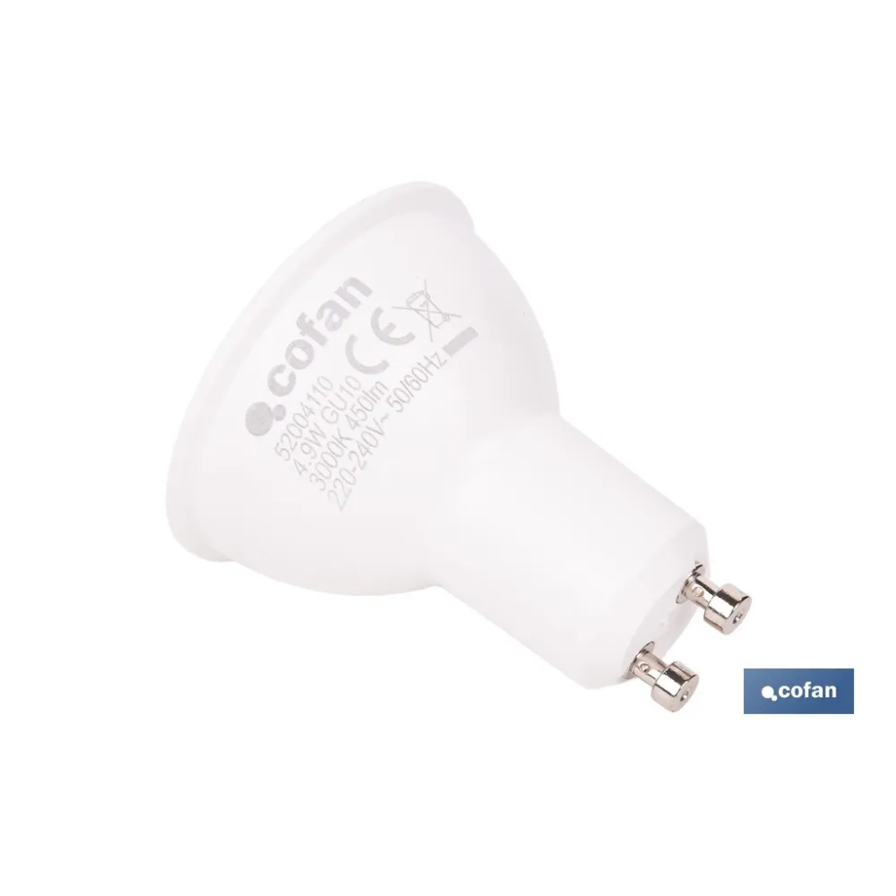 BOMBILLA LED GU10 4.9 W 450 LM 3000 K