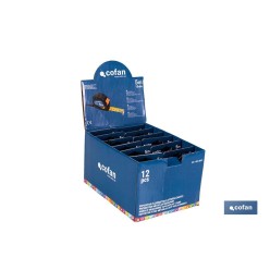 EXPOSITOR DE FLEXÓMETROS ANTIDESLIZANTES 19 MM X 5 M 12 UDS.