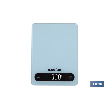 BÁSCULA DE COCINA DIGITAL 10 KG COLOR AZUL