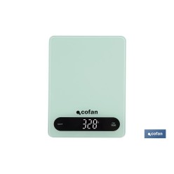 BÁSCULA DE COCINA DIGITAL 10 KG COLOR MENTA
