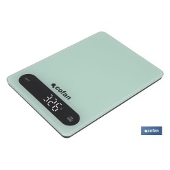 BÁSCULA DE COCINA DIGITAL 10 KG COLOR MENTA