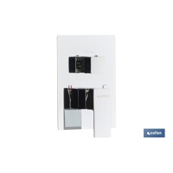 CONJUNTO DE DUCHA EMPOTRADA MONOMANDO CUADRADA CROMADA