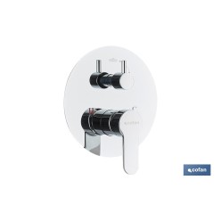 CONJUNTO DE DUCHA EMPOTRADA MONOMANDO REDONDA CROMADA