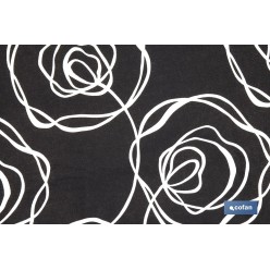 FUNDA ACOLCHADA PARA TABLA DE PLANCHAR 135 X 53 CM ROSAS NEGRAS