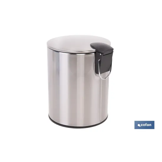 CUBO DE BASURA DE ACERO CON PEDAL Y CUBO INTERIOR 5 L 20,3 X 26,2 CM