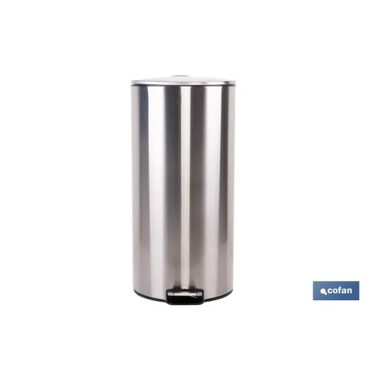 CUBO DE BASURA DE ACERO CON PEDAL Y CUBO INTERIOR 27 L 29,2 X 61,5 CM