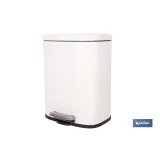 CUBO DE BASURA BEIGE CON PEDAL Y CUBO INTERIOR 20 L 34,2 X 29,3 X 44 CM