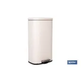 CUBO DE BASURA BEIGE CON PEDAL Y CUBO INTERIOR 30 L 34,2 X 29,3 X 63,5 CM