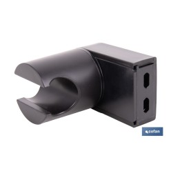 SOPORTE DE DUCHA PARA PARED COLOR NEGRO ABS