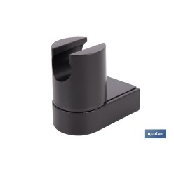 SOPORTE DE DUCHA PARA PARED COLOR NEGRO ABS