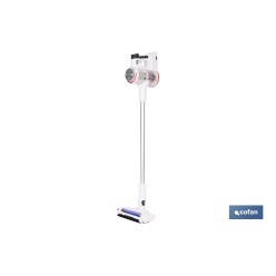 ASPIRADORA SIN CABLE CON SOPORTE A LA PARED COLOR BLANCO