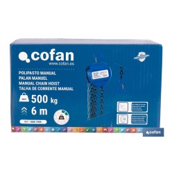 POLIPASTO MANUAL 0,5 T ELEVACIÓN 6 M