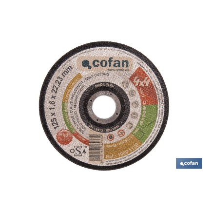 DISCO CORTE 4X4 DE 125X1,6X22,2