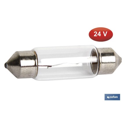 LÁMPARA PLAFONIER C10W (11X38mm) 24V venta unitaria