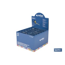 EXPOSITOR DE FLEXÓMETROS CON PROTECCIÓN DE GOMA 16 MM X 3 M 12 UDS.