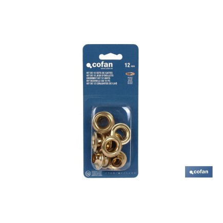 KIT DE 12 SETS DE OJETES 12 mm