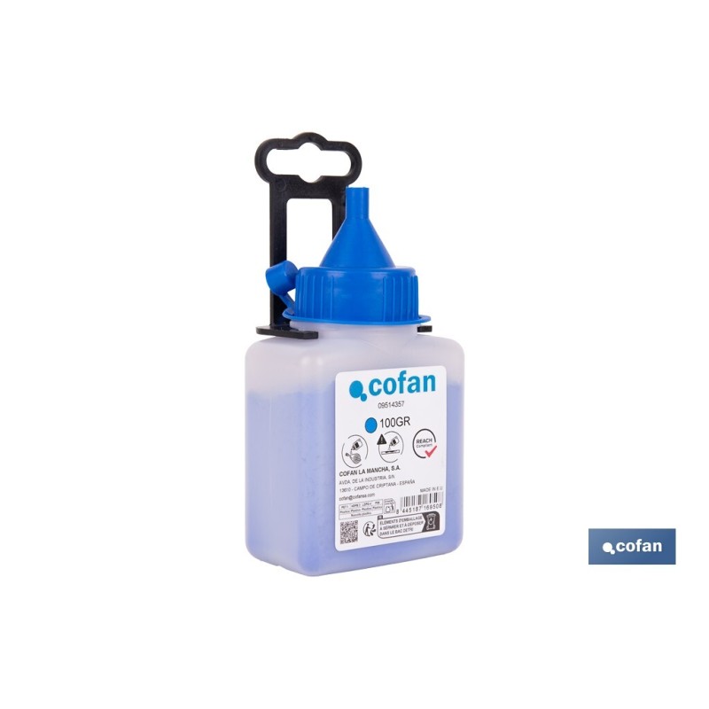 FRASCO DE POLVO AZUL 100 GRS