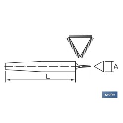 LIMA TRIANGULAR EXTRA-DELGADA 125mm EXTRAFINA