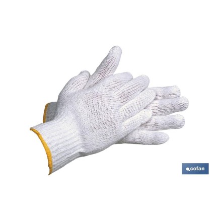 BLÍSTER DE GUANTE DE PUNTO DE ALGODÓN CON PUÑO ELÁSTICO VENTA UNITARIA