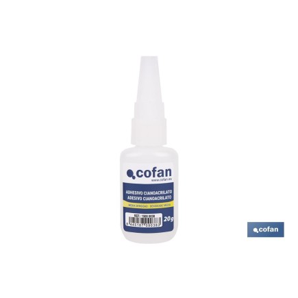 ADHESIVO CIANOACRILATO. MEDIA DENSIDAD 20 G