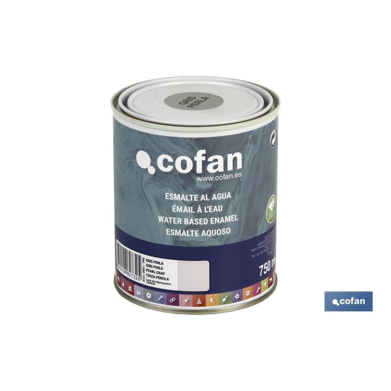 ESMALTE AL AGUA (750 ML) GRIS PERLA BRILLO