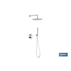 CONJUNTO DE DUCHA EMPOTRADA MONOMANDO REDONDA CROMADA