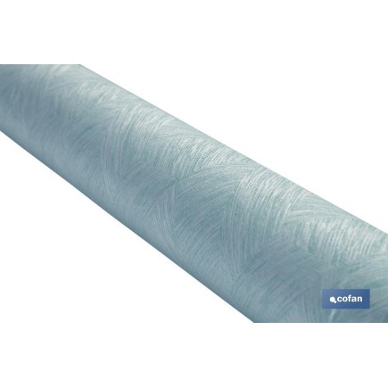 ROLLO DE MANTEL ANTIMANCHAS RESINADO TURQUESA 60 % ALGODÓN, 40 % POLIÉSTER 1,40 X 20 M