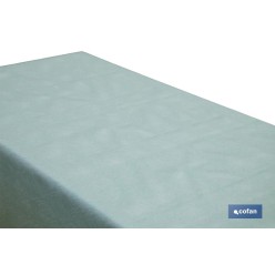 ROLLO DE MANTEL ANTIMANCHAS RESINADO TURQUESA 60 % ALGODÓN, 40 % POLIÉSTER 1,40 X 20 M