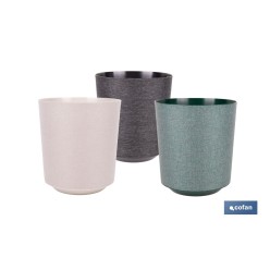 MACETA O MACETERO GAMA TEXTIL COLOR VERDE PP Ø 195 X 201 MM 4,9 L venta unitaria