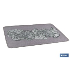 FELPUDO CON ESTAMPADO DIGITAL HOJAS GRANDES 50 x 70 CM