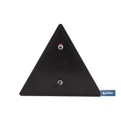 CATADIÓPTRICO TRIANGULAR ROJO 155 X 137 MM CON AGUJERO Y TORNILLOS