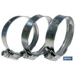 ABRAZADERA INOX A-2 BANDA 9mm 30-45 Venta unitaria