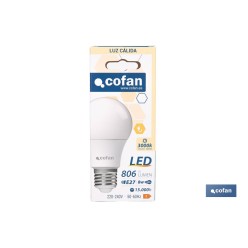 BOMBILLA LED CLASSIC E27 8 W 806 LM 3000 K