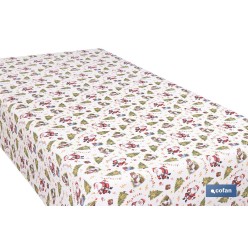 ROLLO DE MANTEL RESINADO ANTIMANCHAS ENTRE PINOS Y REGALOS 75% ALGODÓN 25% POLIÉSTER 1,40 X 15 M