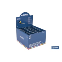 EXPOSITOR DE FLEXÓMETROS CON PROTECCIÓN DE GOMA 16 MM X 3 M 12 UDS.