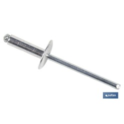 REMACHE ALUMINIO ALA ANCHA D-14  4,8 X 10 MM
